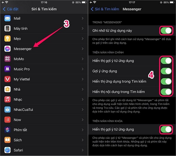 Cách ẩn ứng dụng trên iPhone khỏi đề xuất Siri & Tìm kiếm bước 3